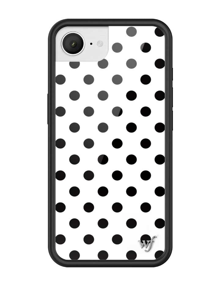 Polka Dot | White and Black iPhone Case - Aaria Tees Aaria Tees