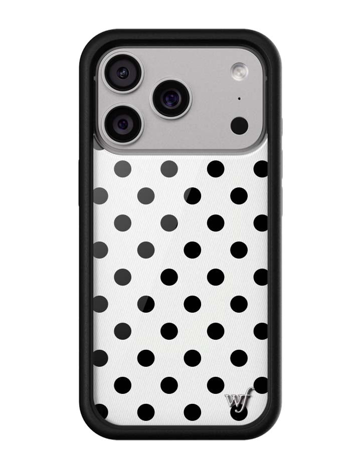 Polka Dot | White and Black iPhone Case - Aaria Tees Aaria Tees