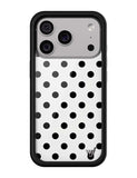 Polka Dot | White and Black iPhone Case - Aaria Tees Aaria Tees