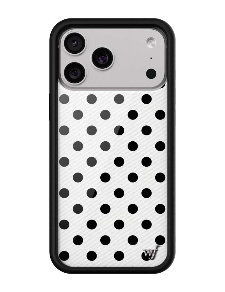 Polka Dot | White and Black iPhone Case - Aaria Tees Aaria Tees
