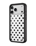Polka Dot | White and Black iPhone Case - Aaria Tees Aaria Tees