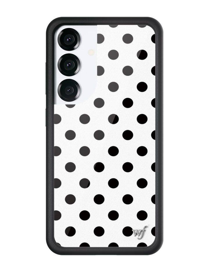 Polka Dot | White and Black Samsung Galaxy Case - Aaria Tees Aaria Tees