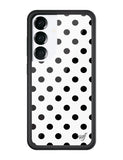 Polka Dot | White and Black Samsung Galaxy Case - Aaria Tees Aaria Tees