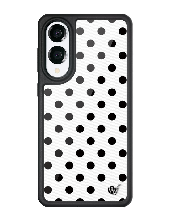 Polka Dot | White and Black Samsung Galaxy Case - Aaria Tees Aaria Tees