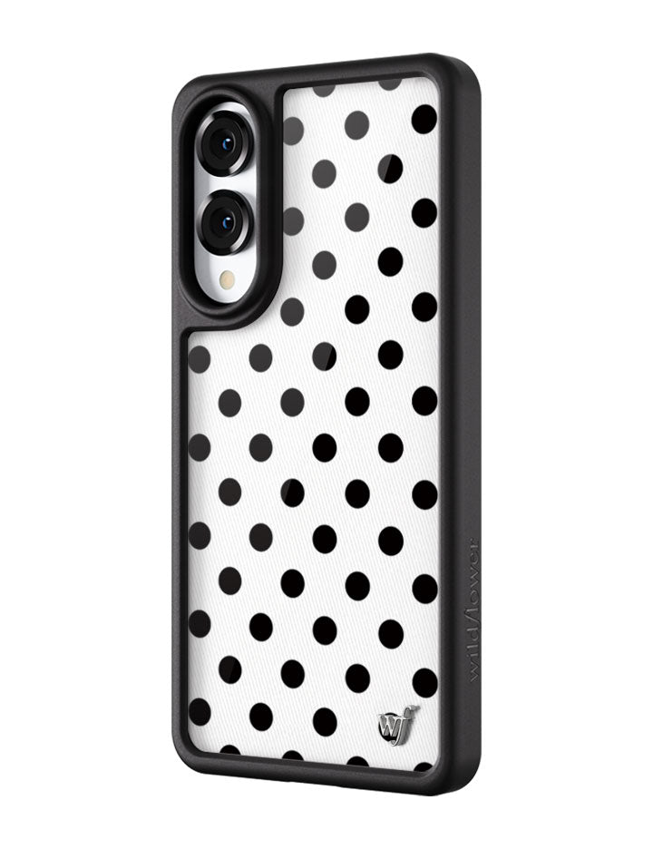 Polka Dot | White and Black Samsung Galaxy Case - Aaria Tees Aaria Tees