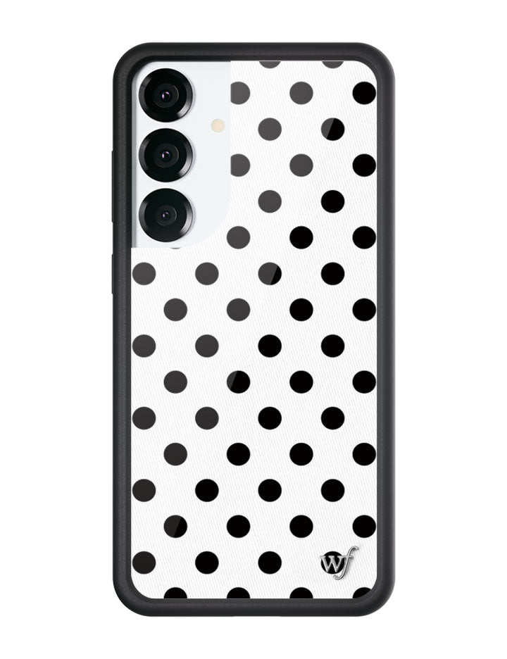 Polka Dot | White and Black Samsung Galaxy Case - Aaria Tees Aaria Tees