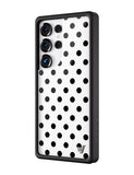 Polka Dot | White and Black Samsung Galaxy Case - Aaria Tees Aaria Tees