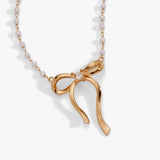 Bow Pearl Coquette Necklace - Aaria Tees Aaria Tees