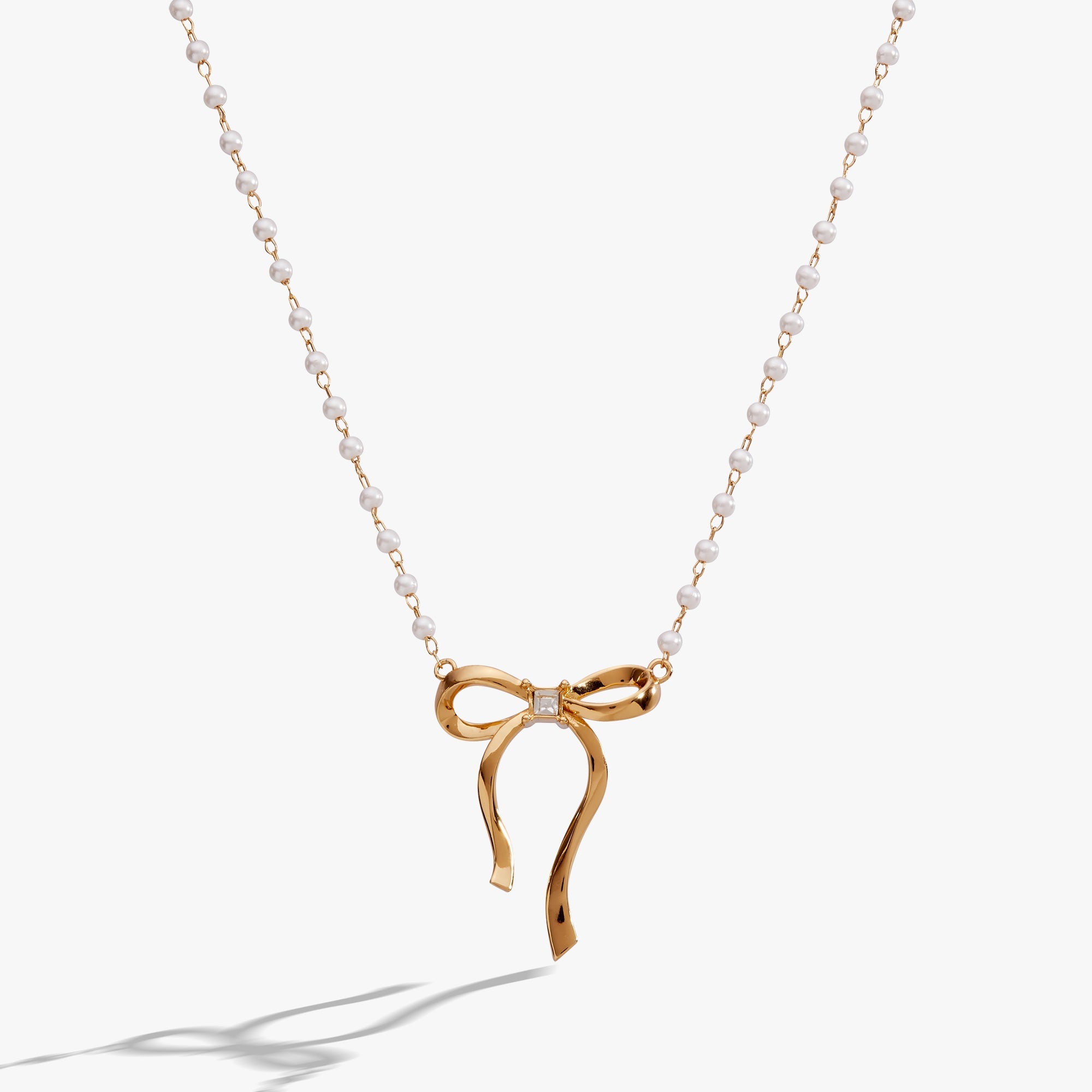 Bow Pearl Coquette Necklace - Aaria Tees Aaria Tees