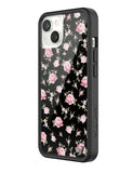 Black and Pink Floral iPhone Case - Aaria Tees Aaria Tees