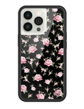 Black and Pink Floral iPhone Case - Aaria Tees Aaria Tees