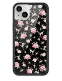 Black and Pink Floral iPhone Case - Aaria Tees Aaria Tees