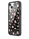Black and Pink Floral iPhone Case - Aaria Tees Aaria Tees