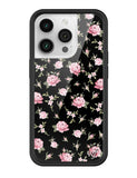 Black and Pink Floral iPhone Case - Aaria Tees Aaria Tees