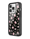 Black and Pink Floral iPhone Case - Aaria Tees Aaria Tees