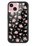 Black and Pink Floral iPhone Case - Aaria Tees Aaria Tees