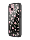 Black and Pink Floral iPhone Case - Aaria Tees Aaria Tees