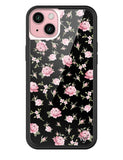 Black and Pink Floral iPhone Case - Aaria Tees Aaria Tees