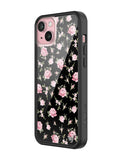 Black and Pink Floral iPhone Case - Aaria Tees Aaria Tees