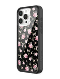 Black and Pink Floral iPhone Case - Aaria Tees Aaria Tees