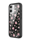 Black and Pink Floral iPhone Case - Aaria Tees Aaria Tees