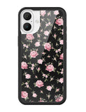 Black and Pink Floral iPhone Case - Aaria Tees Aaria Tees