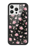 Black and Pink Floral iPhone Case - Aaria Tees Aaria Tees