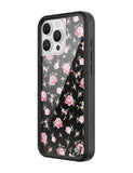 Black and Pink Floral iPhone Case - Aaria Tees Aaria Tees