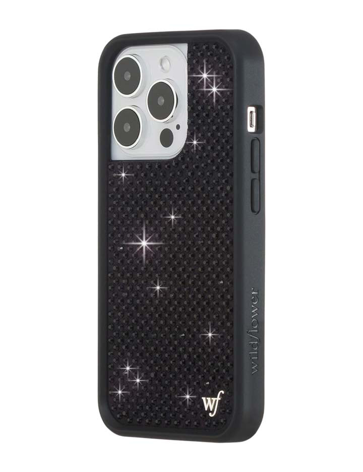 Rhinestone iPhone Case | Black - Aaria Tees Aaria Tees