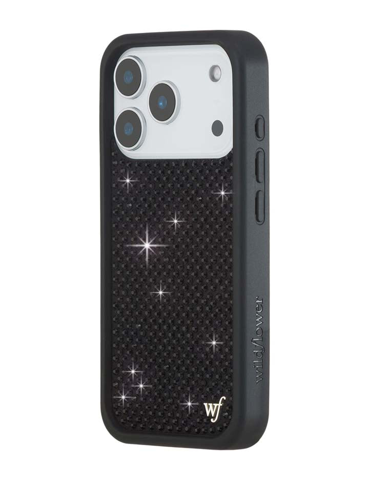 Rhinestone iPhone Case | Black - Aaria Tees Aaria Tees