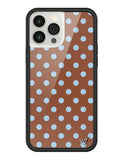 Polka Dot | Brown and Blue iPhone Case Aaria Tees