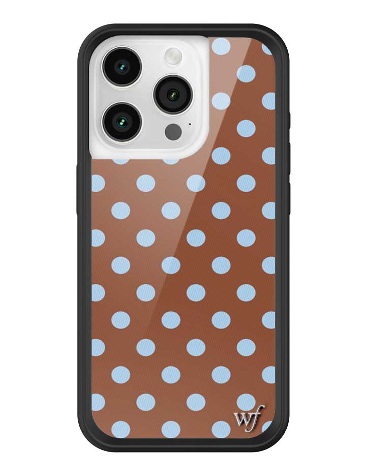 Polka Dot | Brown and Blue iPhone Case - Aaria Tees Aaria Tees