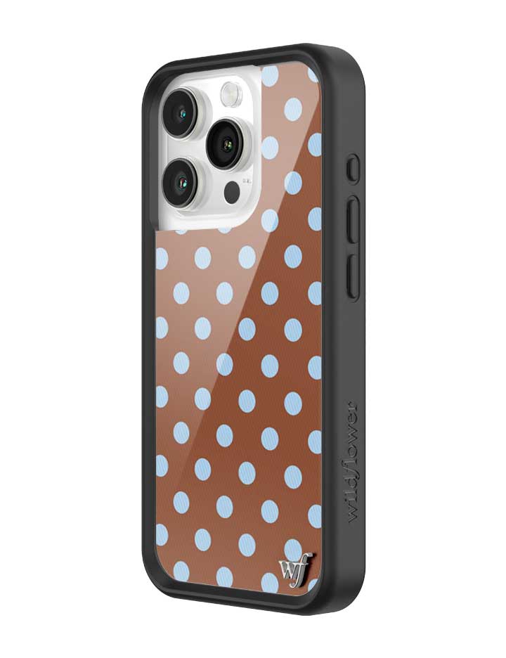 Polka Dot | Brown and Blue iPhone Case - Aaria Tees Aaria Tees