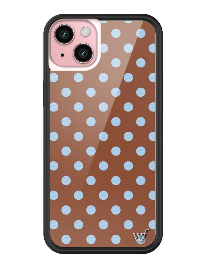 Polka Dot | Brown and Blue iPhone Case - Aaria Tees Aaria Tees