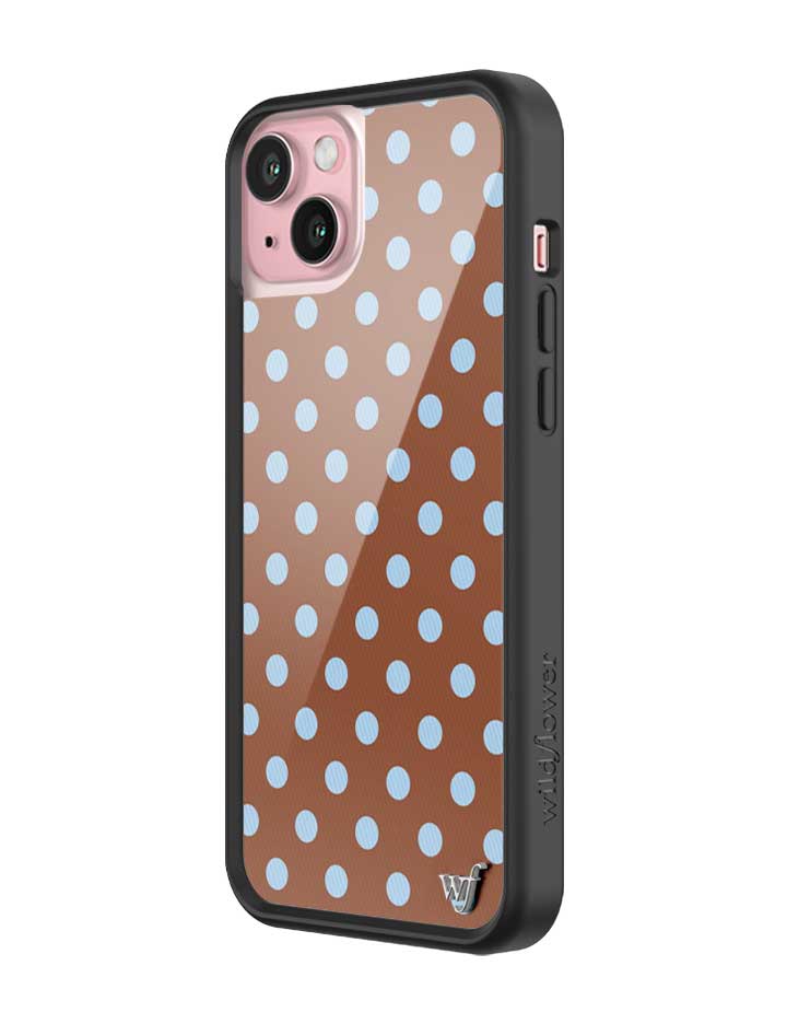 Polka Dot | Brown and Blue iPhone Case - Aaria Tees Aaria Tees