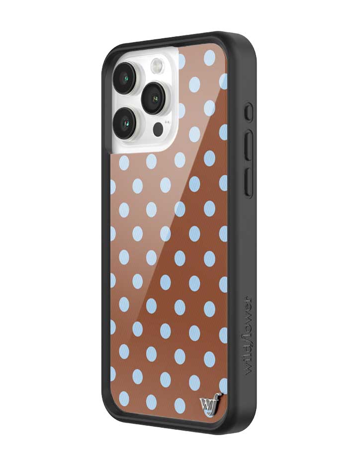 Polka Dot | Brown and Blue iPhone Case - Aaria Tees Aaria Tees