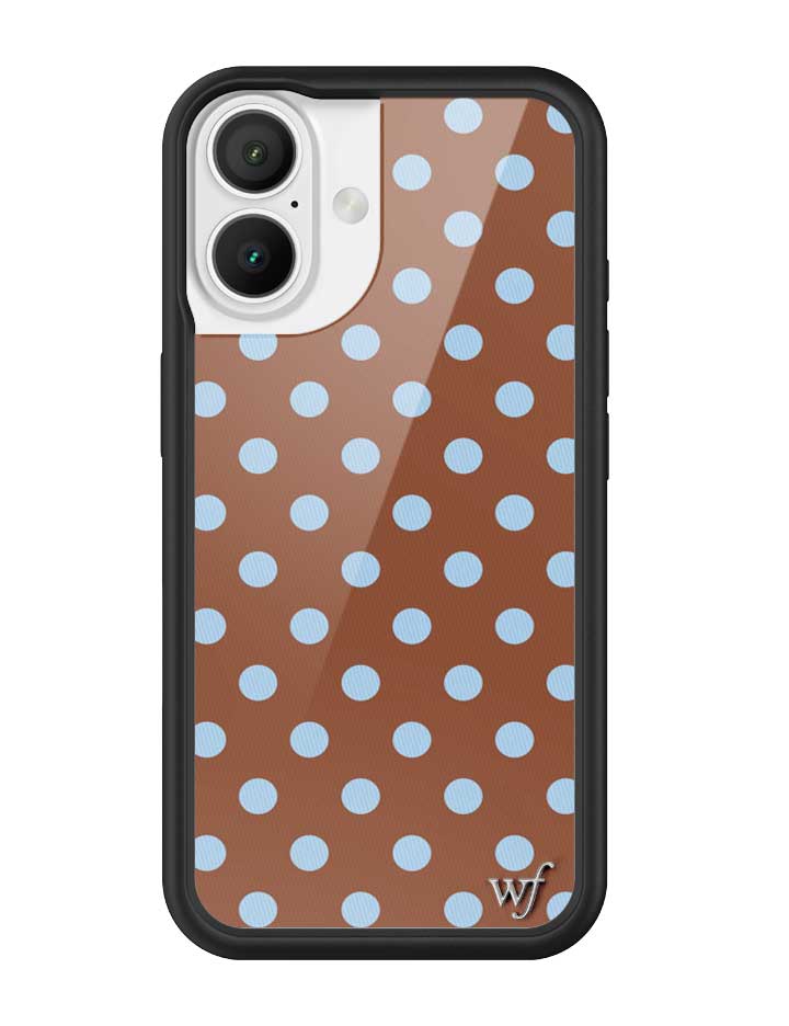 Polka Dot | Brown and Blue iPhone Case - Aaria Tees Aaria Tees