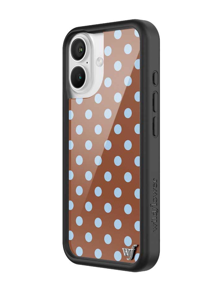 Polka Dot | Brown and Blue iPhone Case - Aaria Tees Aaria Tees