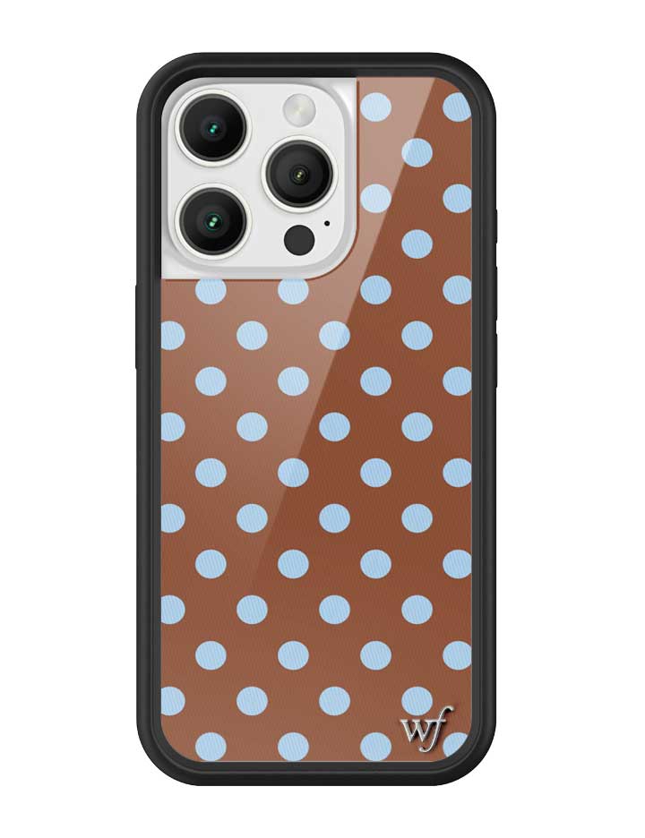 Polka Dot | Brown and Blue iPhone Case - Aaria Tees Aaria Tees
