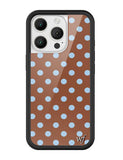Polka Dot | Brown and Blue iPhone Case - Aaria Tees Aaria Tees