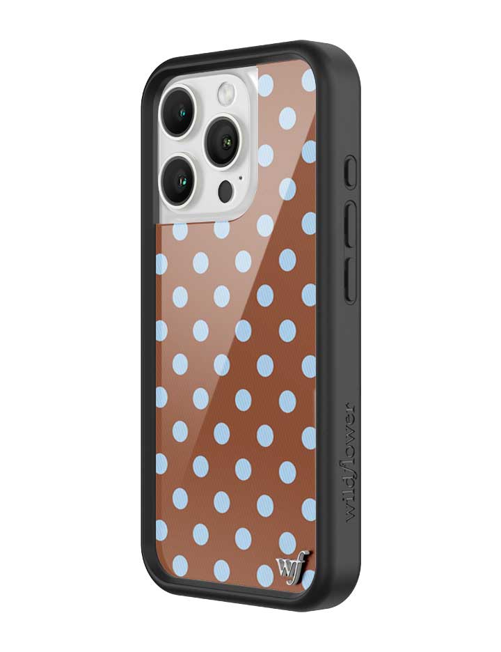 Polka Dot | Brown and Blue iPhone Case - Aaria Tees Aaria Tees