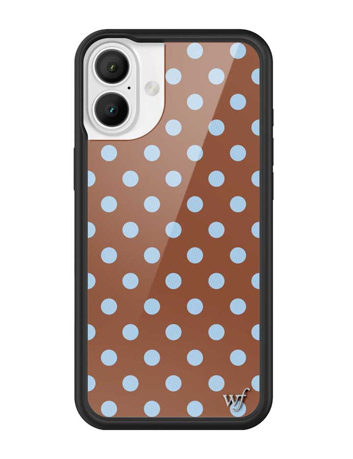 Polka Dot | Brown and Blue iPhone Case - Aaria Tees Aaria Tees