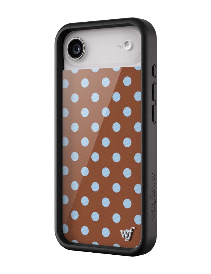 Polka Dot | Brown and Blue iPhone Case - Aaria Tees Aaria Tees