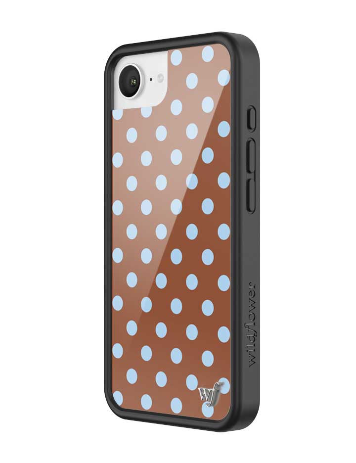 Polka Dot | Brown and Blue iPhone Case - Aaria Tees Aaria Tees
