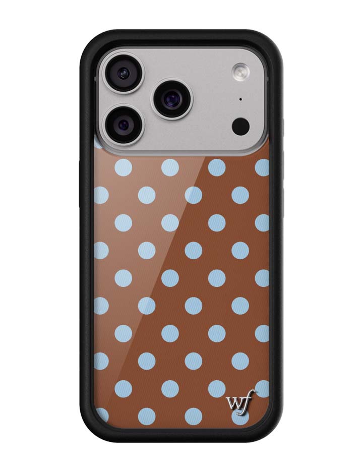 Polka Dot | Brown and Blue iPhone Case - Aaria Tees Aaria Tees