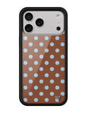 Polka Dot | Brown and Blue iPhone Case - Aaria Tees Aaria Tees