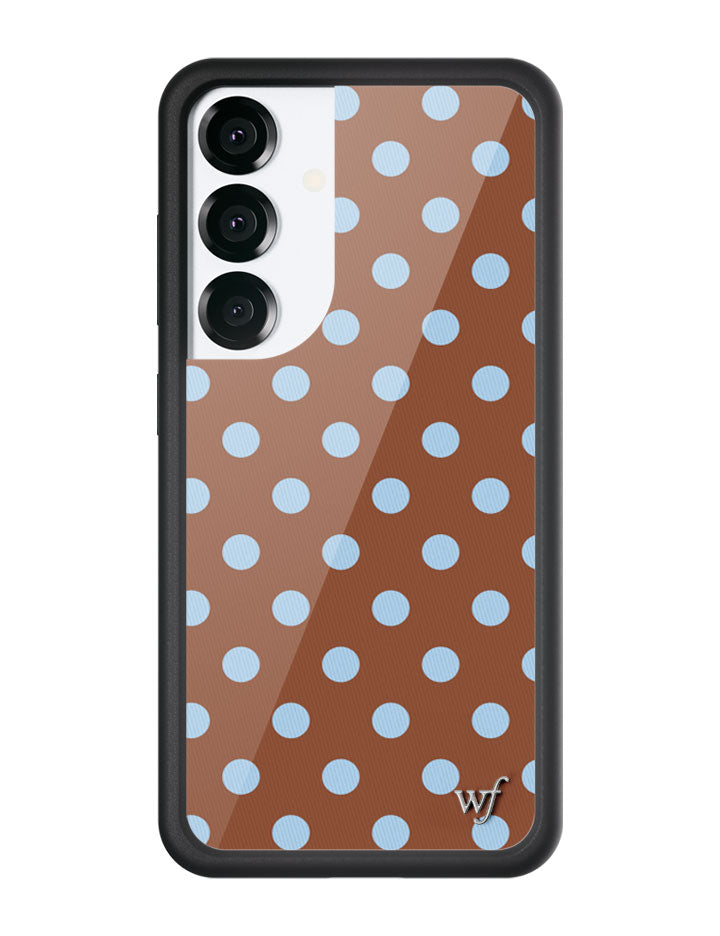 Polka Dot | Brown and Blue Samsung Galaxy Case - Aaria Tees Aaria Tees