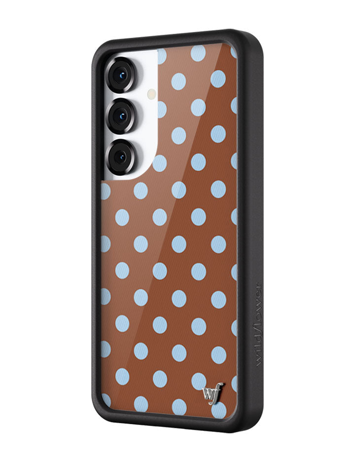 Polka Dot | Brown and Blue Samsung Galaxy Case - Aaria Tees Aaria Tees