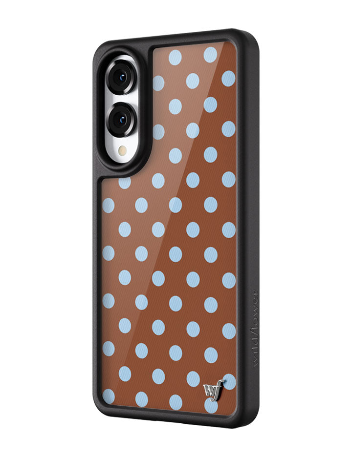 Polka Dot | Brown and Blue Samsung Galaxy Case - Aaria Tees Aaria Tees