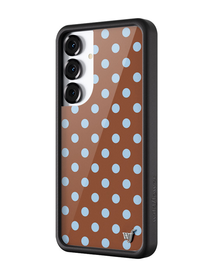 Polka Dot | Brown and Blue Samsung Galaxy Case - Aaria Tees Aaria Tees